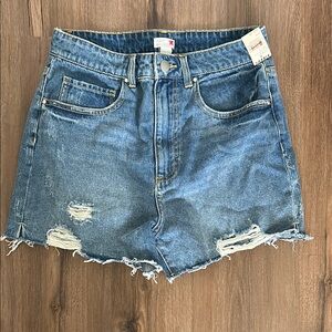 Distressed Denim Shorts